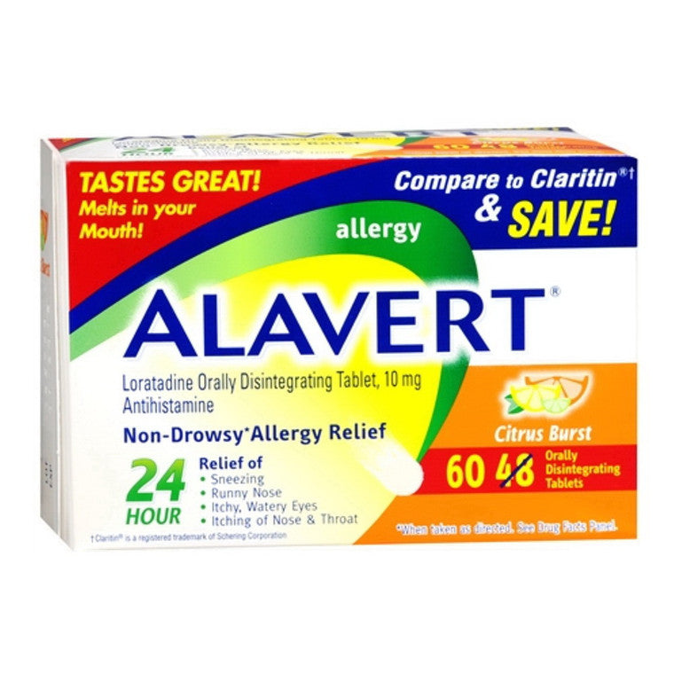 Alavert Alavert Allergy Loratadine Orally Disintegrating Tablets, Citrus Burst 10 Mg Health Care