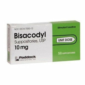 Bisacodyl Bisacodyl Paddock 10mg Suppositories Unit Dose Health Care Light Gray