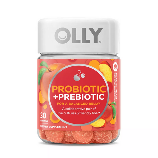 Olly Olly Probiotic + Prebiotic Gummies - Peachy Peach Vitamins & Supplements