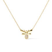 Bids.com 10K Yellow Gold Diamond Accented Bumble Bee Pendant 18" Inch Necklace (H-I Color, I1-I2 Clarity) Necklaces