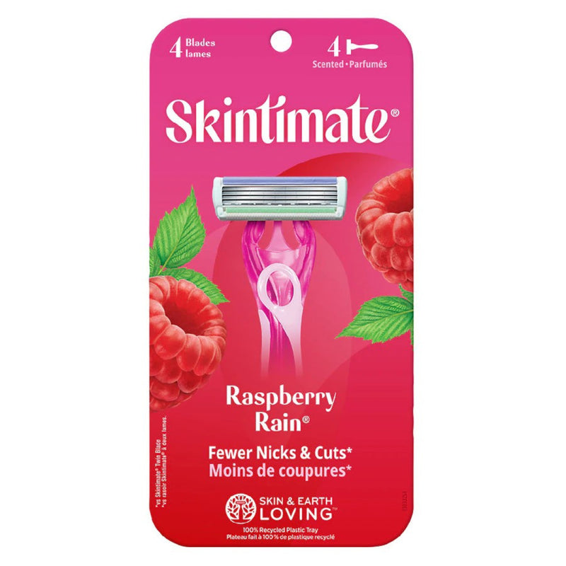 Skintimate Skintimate Razors, Raspberry Rain, 4 Blades Shaving & Grooming