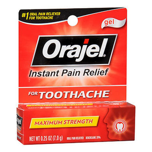 0 Orajel Maximum Strength Toothache Painrelief Gel - 0.25 Oz Medicine Cabinets