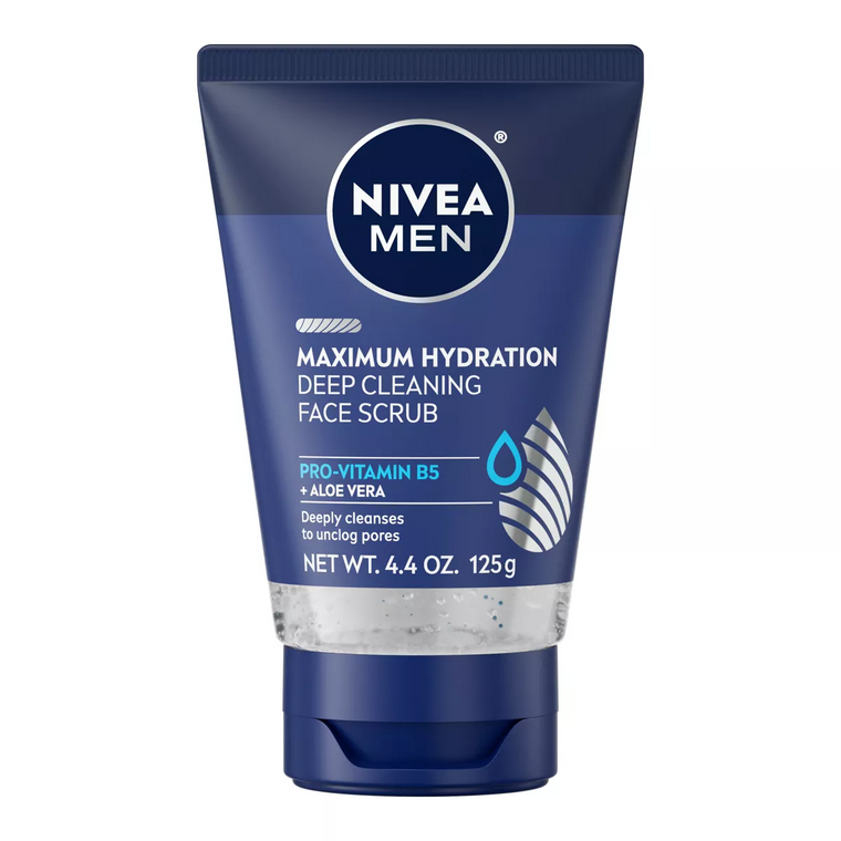 Nivea Men Nivea Men Maximum Hydration Deep Cleaning Face Scrub With Aloe Vera - 4.4oz Scrubs White Smoke