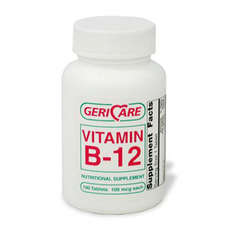 Geri-Care Geri-Care Vitamin B-12 Supplement – 100 mcg (100 Tablets) Vitamins & Supplements