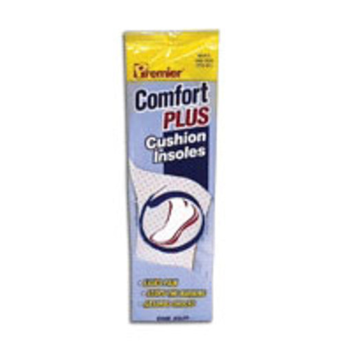 Premier Premier Comfort Plus Cushion Insoles For Men [size: 9-10 1/2] 1 Pair Insoles & Inserts White Smoke