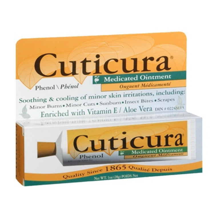 Cuticura Cuticura Medicated Ointment With Phenol, 1 Oz First Aid