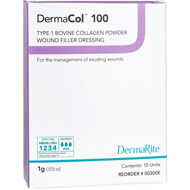 Dermarite Skin Care DermaCol™ 100 – 100% Type 1 Bovine Collagen Powder Wound Filler Medical Supplies