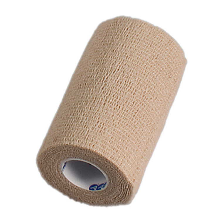 Dynarex Sensi-Wrap Self-Adherent Bandage – Tan (4"  X 5 Yards) Medical Tape & Bandages