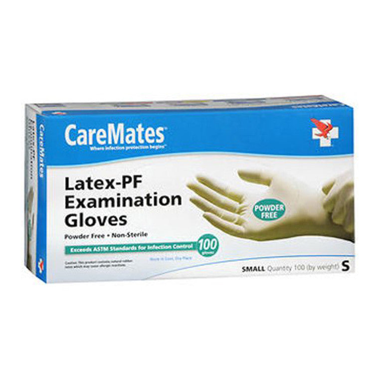 CareMates CareMates™ Latex Disposable Exam Gloves – Powder-Free, Small Gloves & Mittens