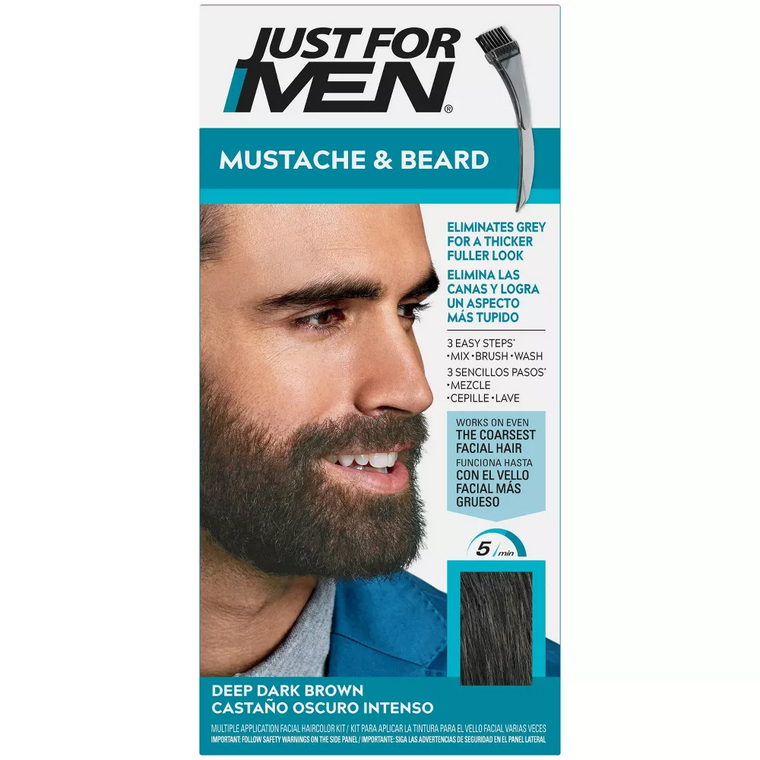 Just For Men Just For Men Mustache & Beard Brush-In Color, Deep Dark Brown M-46 Hair Color