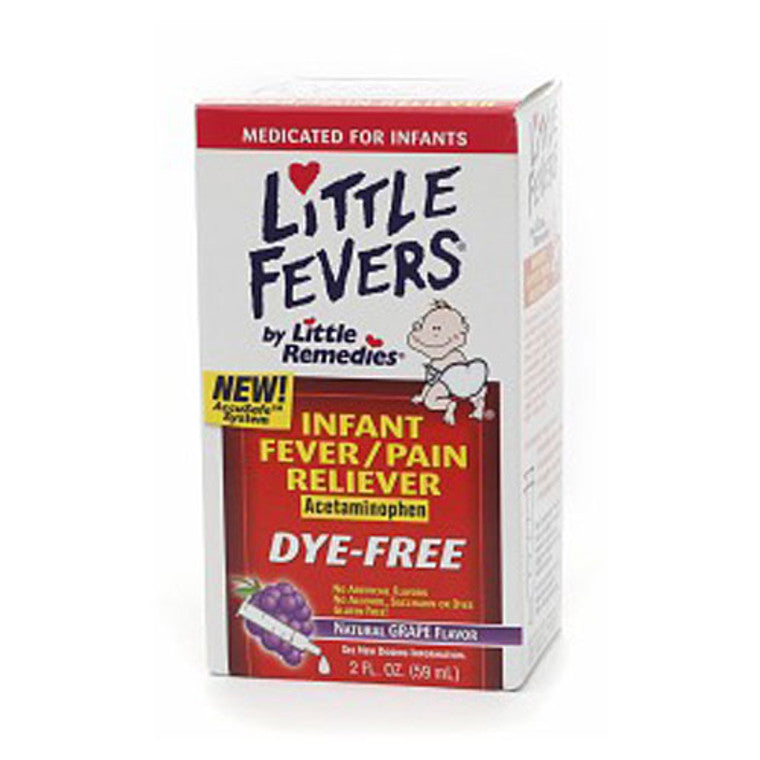 Little Fevers Little Fevers Remedies Infant Fever + Pain Reliever Grape Flavor Health & Beauty Light Gray