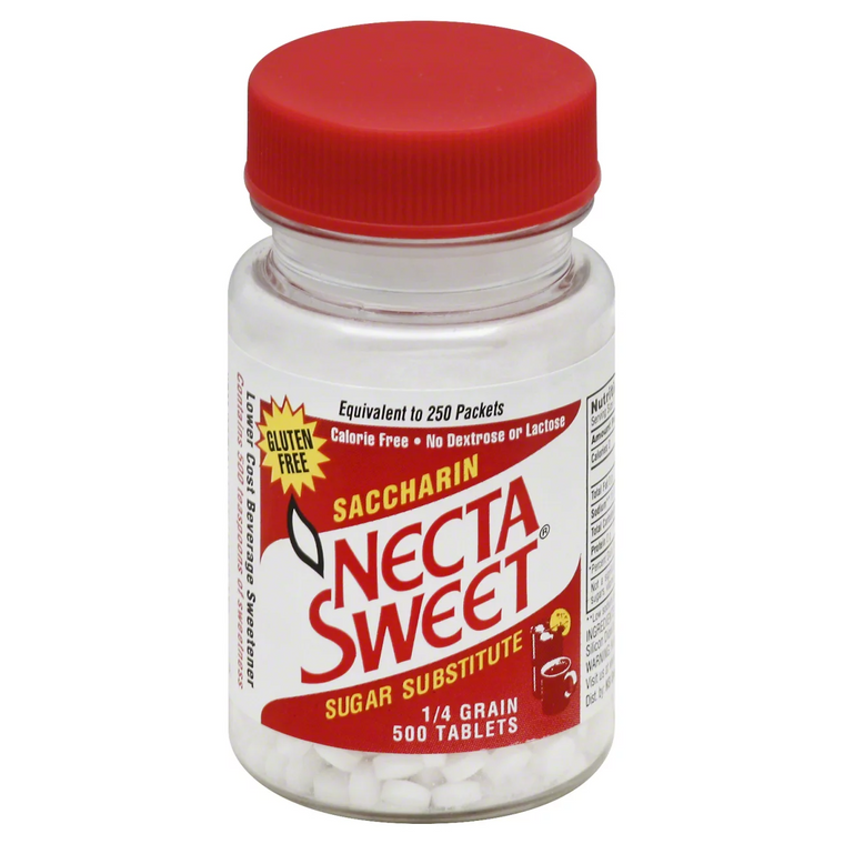 Necta Sweet Necta Sweet Sugar Substitute, Saccharin, 1/4 Grain, Tablets Sugar & Sweeteners
