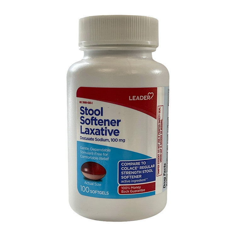 Preferred Plus Preferred Plus Stool Softener 100 Mg Docusate Sodium Softgels Medicine Cabinets White Smoke