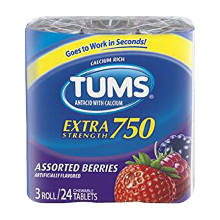 Tums Tums Extra Strength 750 Assorted Berries Tablets Medicine Cabinets