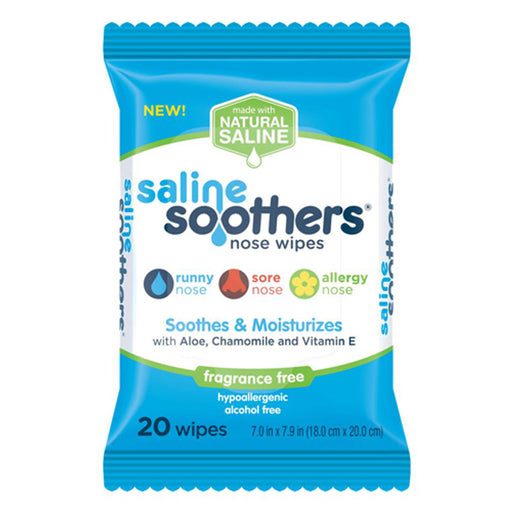 0 Saline Soothers Moisturizing Tissue For Face, Nose, Hand And Eye Wipes, Boogie Wipe, Allergy Relief, Unscented, 20 Wet Wipes Hand Sanitizers & Wipes White Smoke
