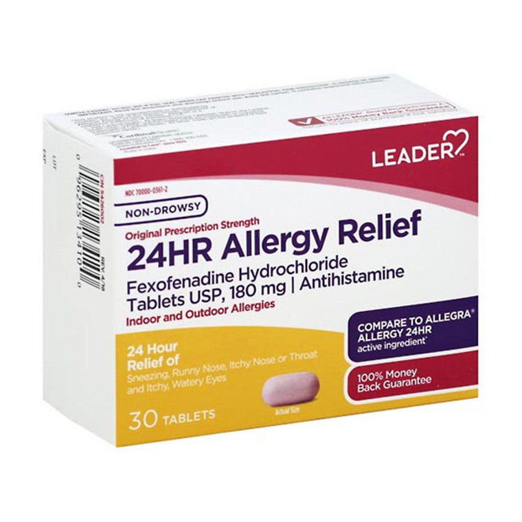 Top Selling Items Top Selling Items Leader 24Hour Allergy Relief Tablets 180mg Medicine & Drugs
