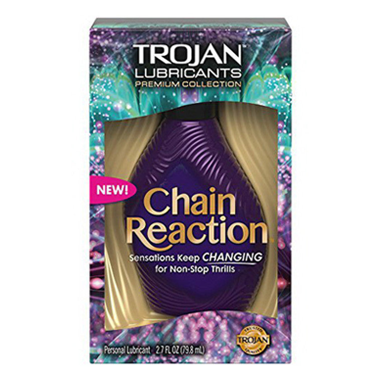 Trojan Trojan Chain Reaction Lube - 2.7 Fl Oz Personal Lubricants Black