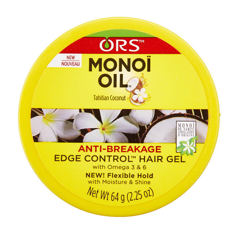 ORS ORS Monoi Oil Anti Breakage Edge Control Hair Gel 2.25 Oz Hair Care White Smoke