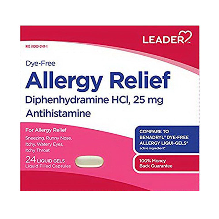 Leader Health Care Leader Health Care Dye-Free Allergy Relief Medicine Cabinets White Smoke
