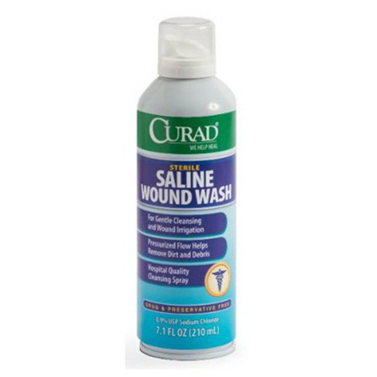 Curad Curad Sterile Saline Wound Wash 7.1 Oz Bottle CURSALINE7 First Aid White Smoke