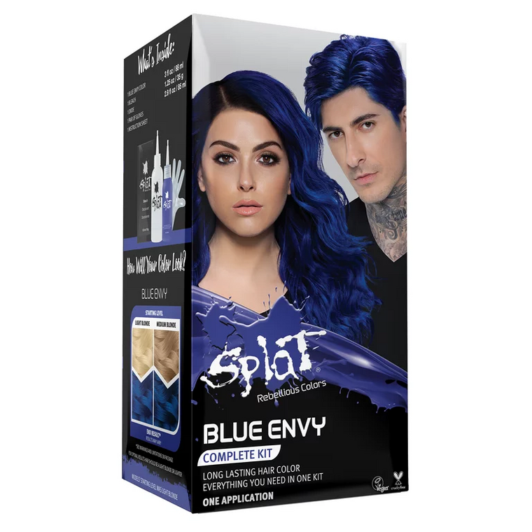 Splat Splat Hair Color, Blue Envy, Complete Kit Hair Color