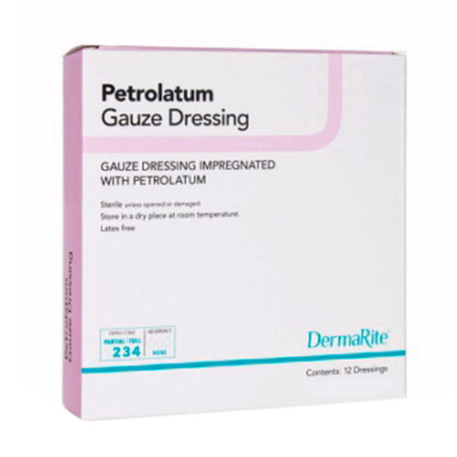 DermaRite DermaRite Impregnated Dressing DermaLite 3 X 9 Inch Gauze Petrolatum Sterile, Box Of 50 Medical Supplies