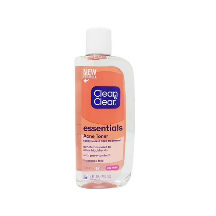 Clean & Clear Clean & Clear Essentials Oil-Free Deep Cleaning Face Astringent With 2% Salicylic Acid Acne Medication For All Skin Types To Treat Help Prevent Pimples, 8 Fl Oz Health & Beauty Lavender