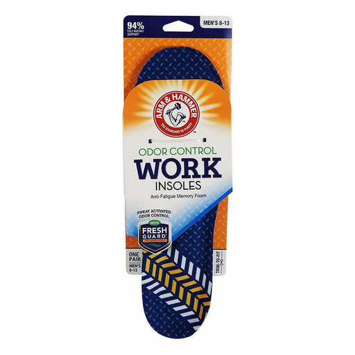 Arm & Hammer Arm & Hammer Memory Foam Work Insoles, Men'S Sizes 8-13, 1 Pair Insoles & Inserts