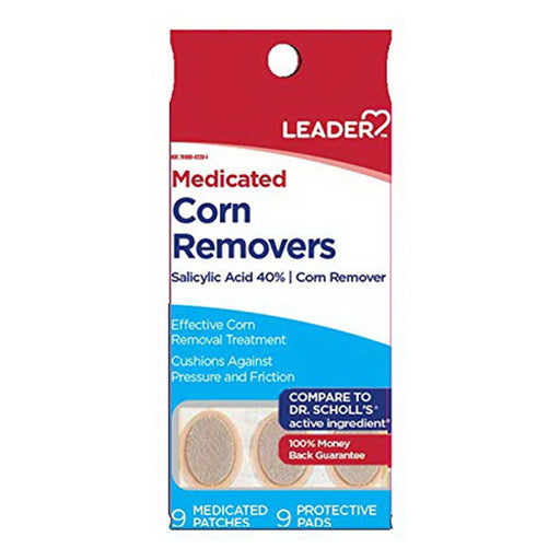 Leader Leader(Tm)Corn Removers  Medicated Patches & Protective Pads 9Ct (Compare To Dr.Scholls) Corn & Callus Care Supplies