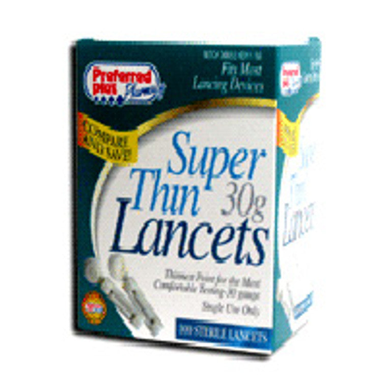 0 Preferred Plus Superthin Lancets, 30 Gauge Medicine Cabinets White Smoke
