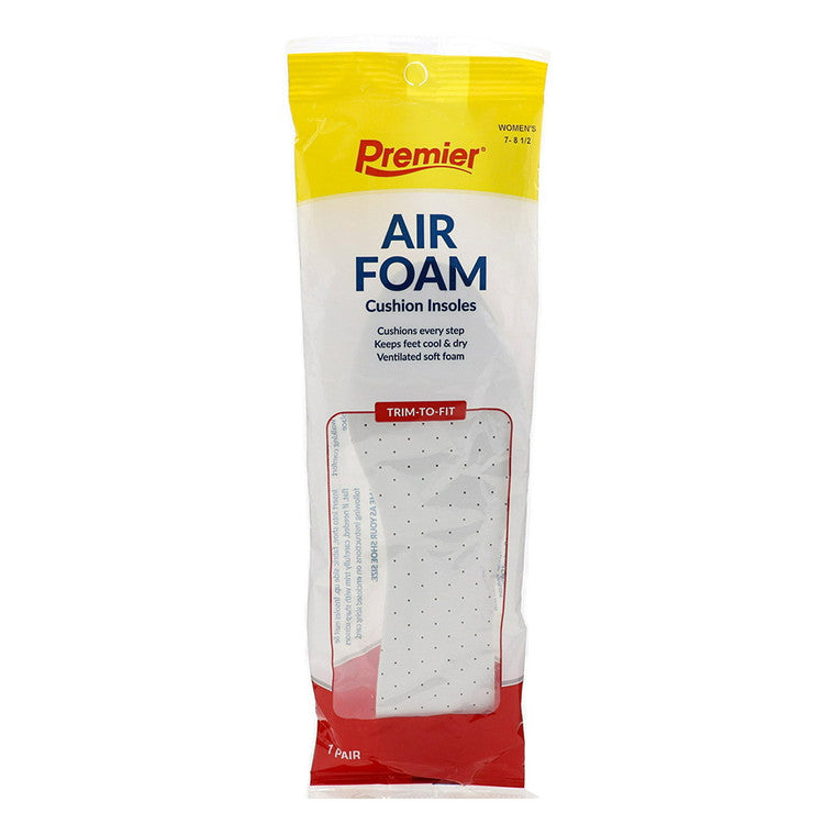 Premier Premier Air Foam Cushion Insoles For Women [Size: 7-8 1/2] 1 Pair Insoles & Inserts Gray