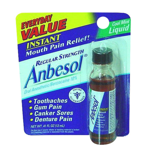 Anbesol Anbesol Oral Anesthetic, Regular Strength, Cool Mint Liquid Oral Care