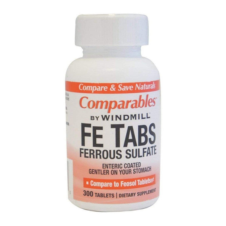 Windmill Ferrous Sulfate 325 mg (65 mg Elemental Iron) - 300 Tablets Vitamins & Supplements