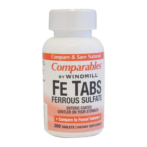 Windmill Ferrous Sulfate 325 mg (65 mg Elemental Iron) - 300 Tablets Vitamins & Supplements