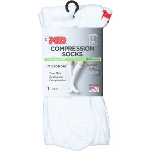 Md Plus MD Plus Microfiber Over-the-Calf Compression Socks Health & Beauty