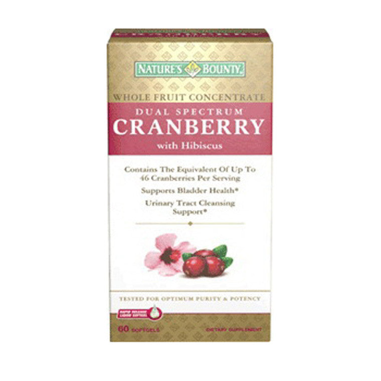 Nature's Bounty Nature's Bounty Cranberry, Dual Spectrum, With Hibiscus, Rapid Release Softgels Vitamins & Supplements White Smoke