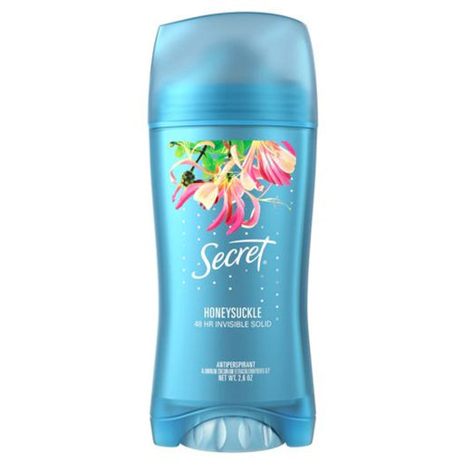Secret Secret Antiperspirant, Honeysuckle Scent, Invisible Solid 2.6 Oz Deodorant