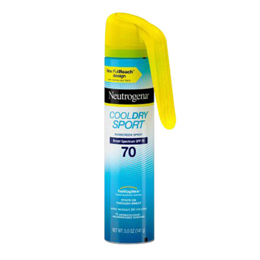 Neutrogena Neutrogena CoolDry Sport Sunscreen Body Spray With Broad Spectrum SPF 70 UVA/UVB Protection, Sweat- & Water-Resistant Mist, PABA-Free, Lightweight, Oil-Free, 5 Oz Sunscreen