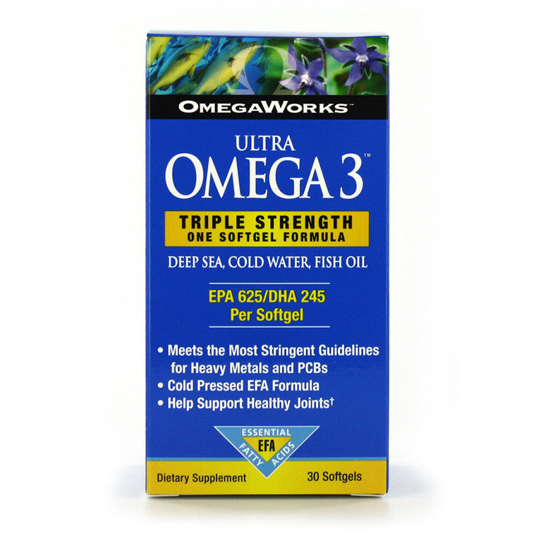 OmegaWorks OmegaWorks Ultra 3 Triple Strength, 30 Softgels Vitamins & Supplements