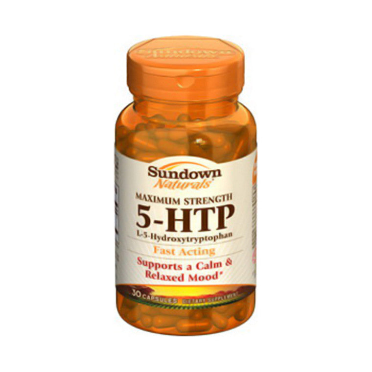 Sundown Naturals Sundown Naturals Maximum Strength 5-HTP 200 Mg, 30 Capsules Vitamins & Supplements Bisque