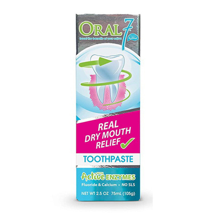 Oral 7 Oral 7 Dry Mouth Moisturizing Toothpaste Containing Enzymes, 2.5 Oz Toothpaste White Smoke