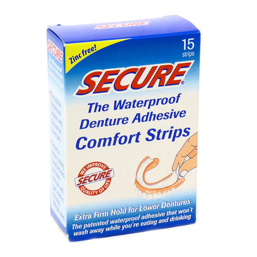 Secure Secure Denture Adhesive Comfort Strips Denture Adhesives