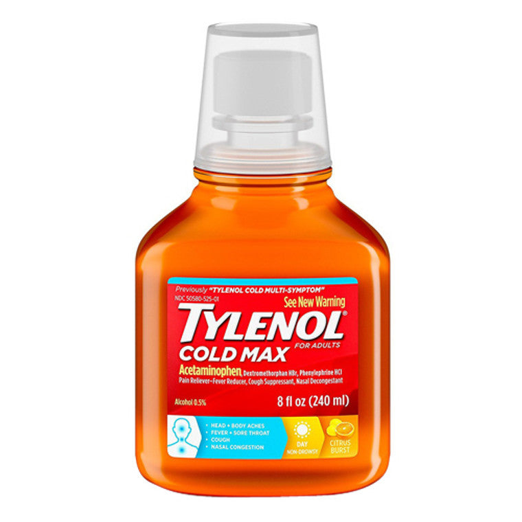 Tylenol Tylenol Cold + Flu + Cough Daytime Liquid, Citrus Burst, 8 Fl. Oz Personal Care