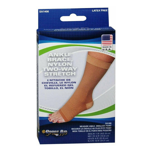 Sport Aid Sport Aid Nylon Slip-On Ankle Brace, Size Large - Lightweight Compression Support Supports & Braces