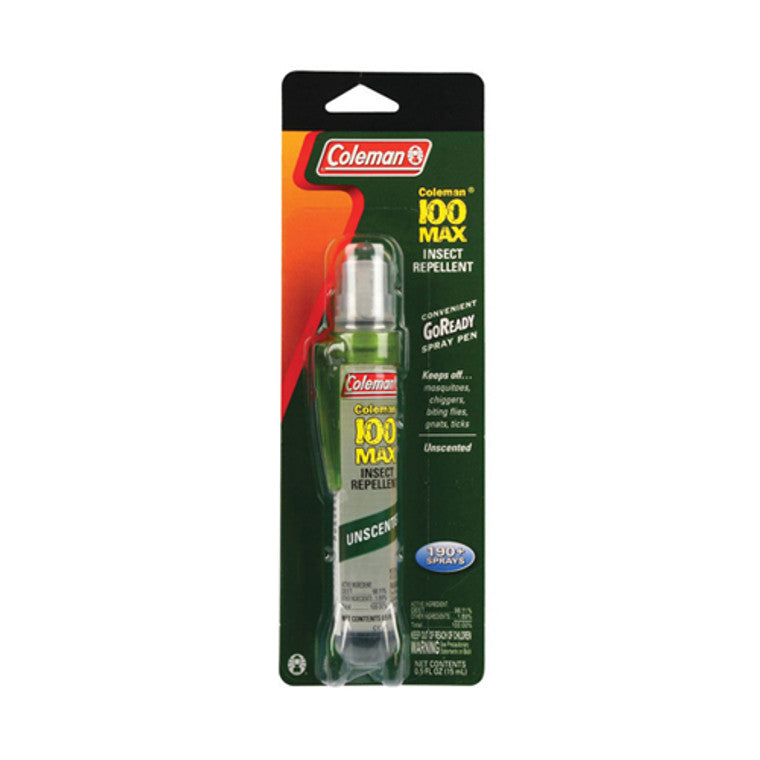 Coleman Coleman Max 100% Deet Insect Repellent Go Ready Spray Pen - 0.5 Oz Outdoor Recreation Black