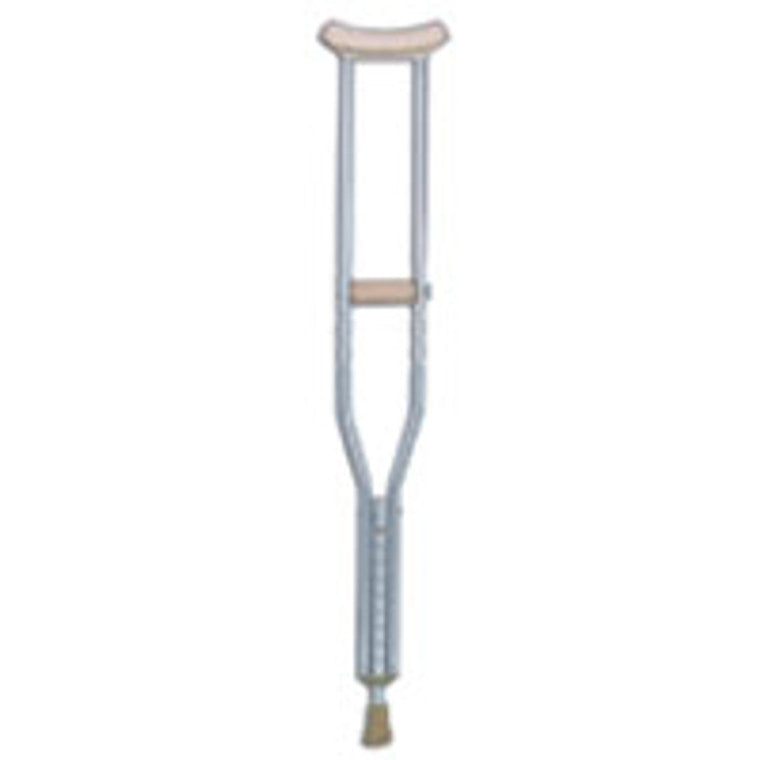 Carex Carex Adult Push Button Aluminum Crutches Crutches White Smoke