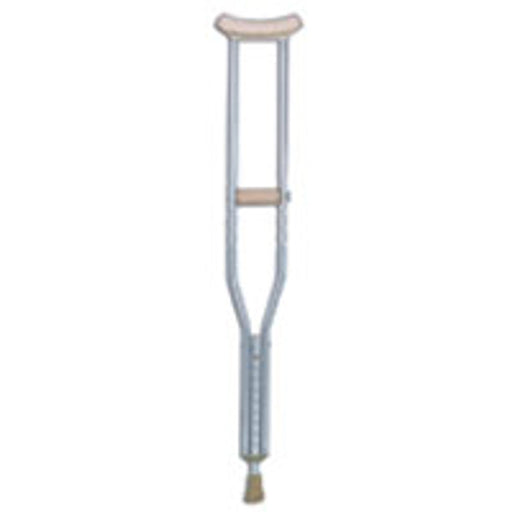 Carex Carex Adult Push Button Aluminum Crutches Crutches White Smoke