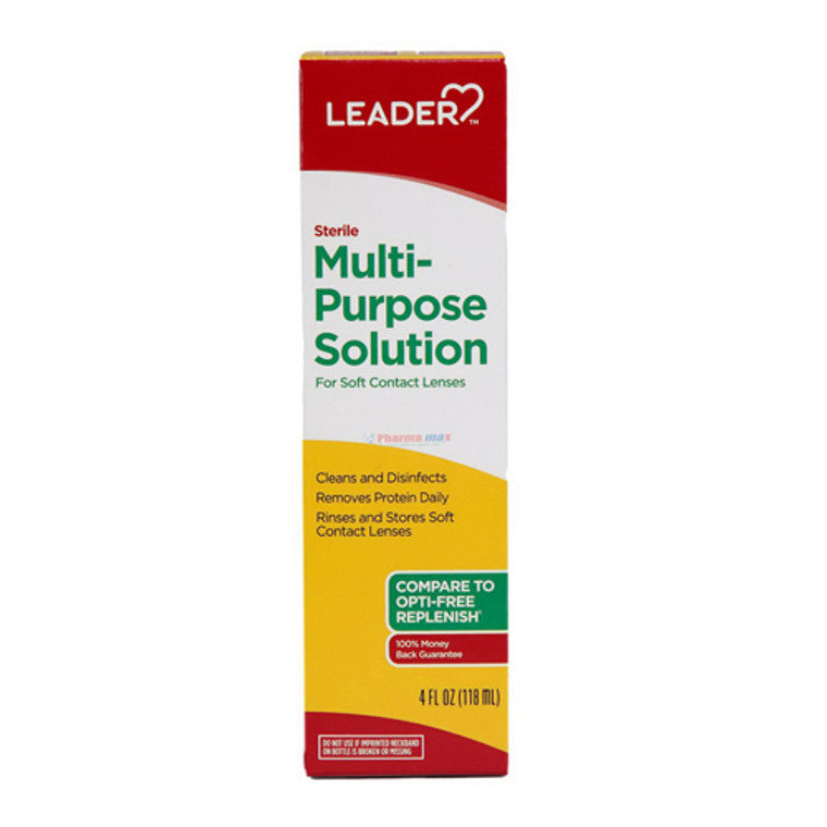 Leader Health Care Leader Health Care Multi-Purpose Solution For Contact Lenses, 4 Oz Contact Lens Solution