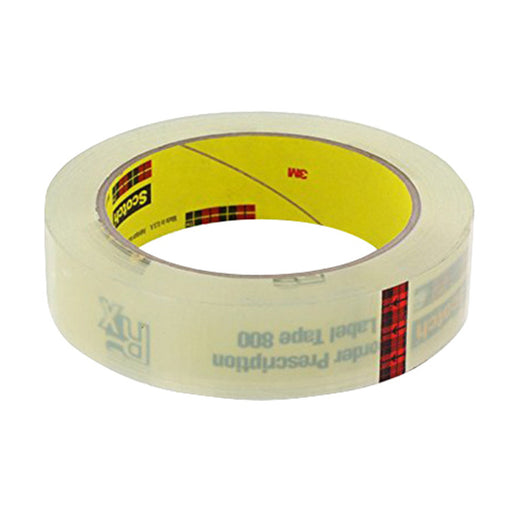 3M 3M 800 Scotch Prescription Label Tape Clear, 2 In X 72 Yd Wig Glue & Tape