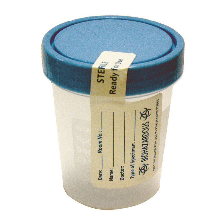 Dynarex Dynarex Specimen Containers 4oz Individual Rapped With Sterile Case Of 100 Specimen Cups White Smoke